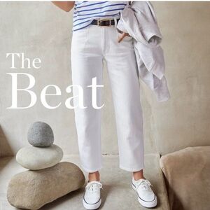 AYR High-Rise Straight Jeans in White